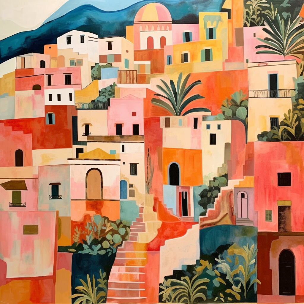 Vintage Mediterranean Landscape
