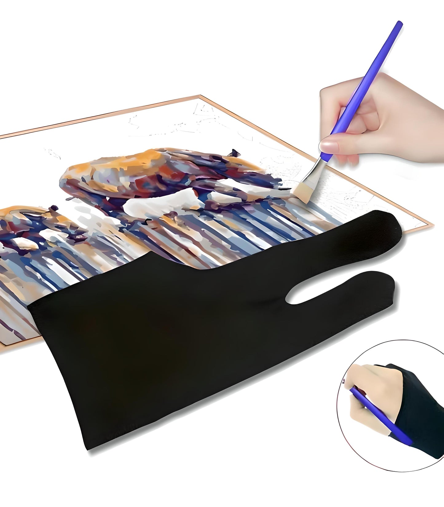 Artist Glove for Paint by Numbers – A Professional-Grade Tool Designed to Protect Your Canvas from Sweat,Oil and Accidental Smudging