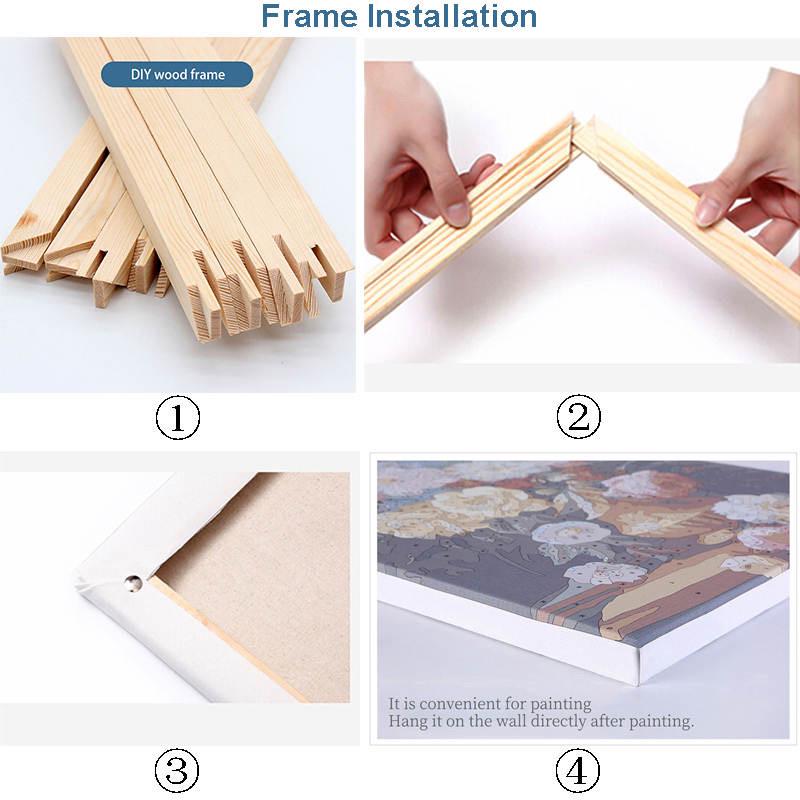 Canvas Stretcher Frame – DIY Pine Wood Frame Kit for Small & Large Canvases