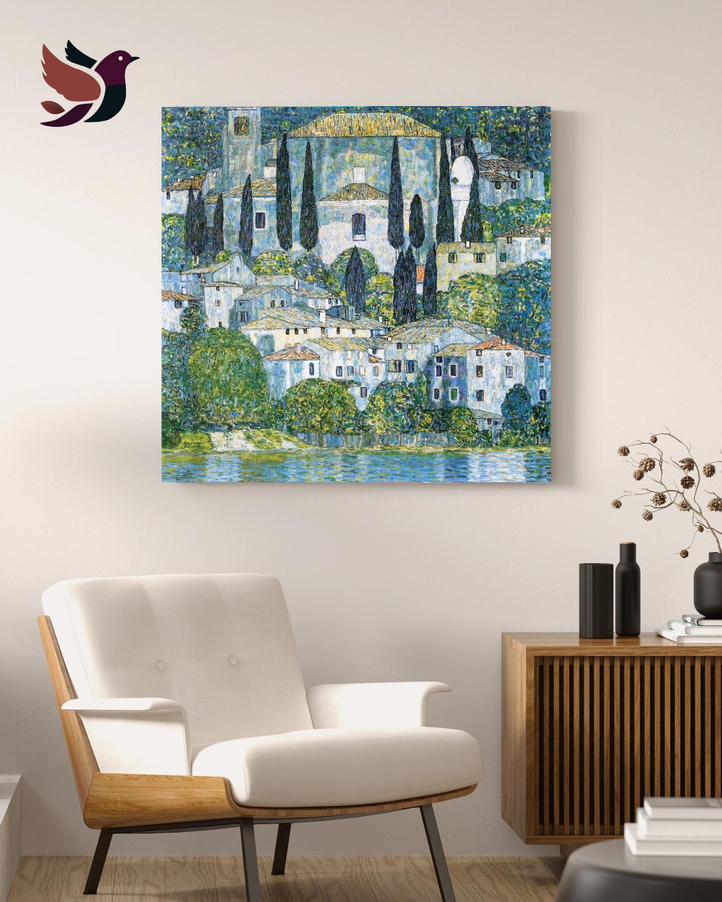 Gustav Klimt's Kirche in Cassone (1913) famous painting
