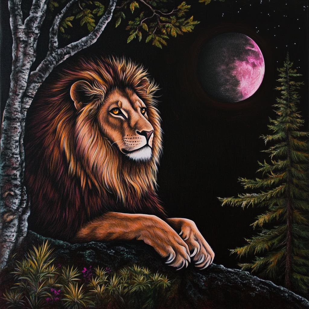Night Lion Animal