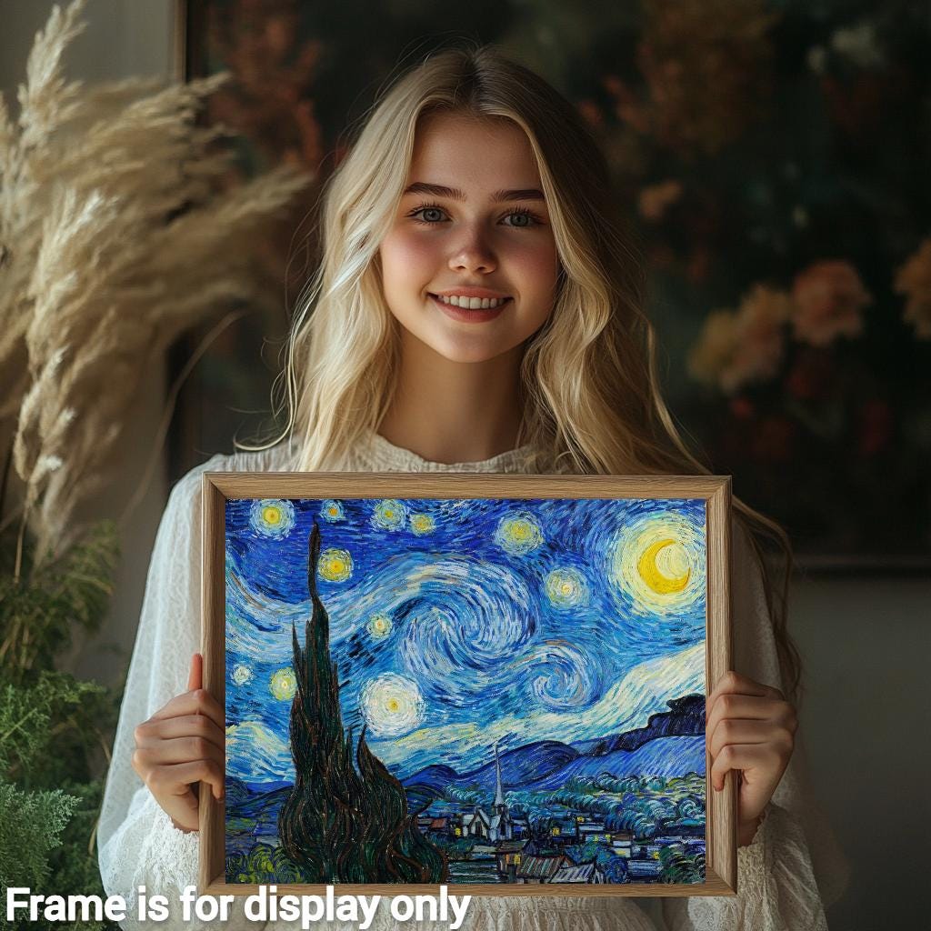 Paint by numbers The Starry Night (1889). Vincent Van Gogh Famous painting