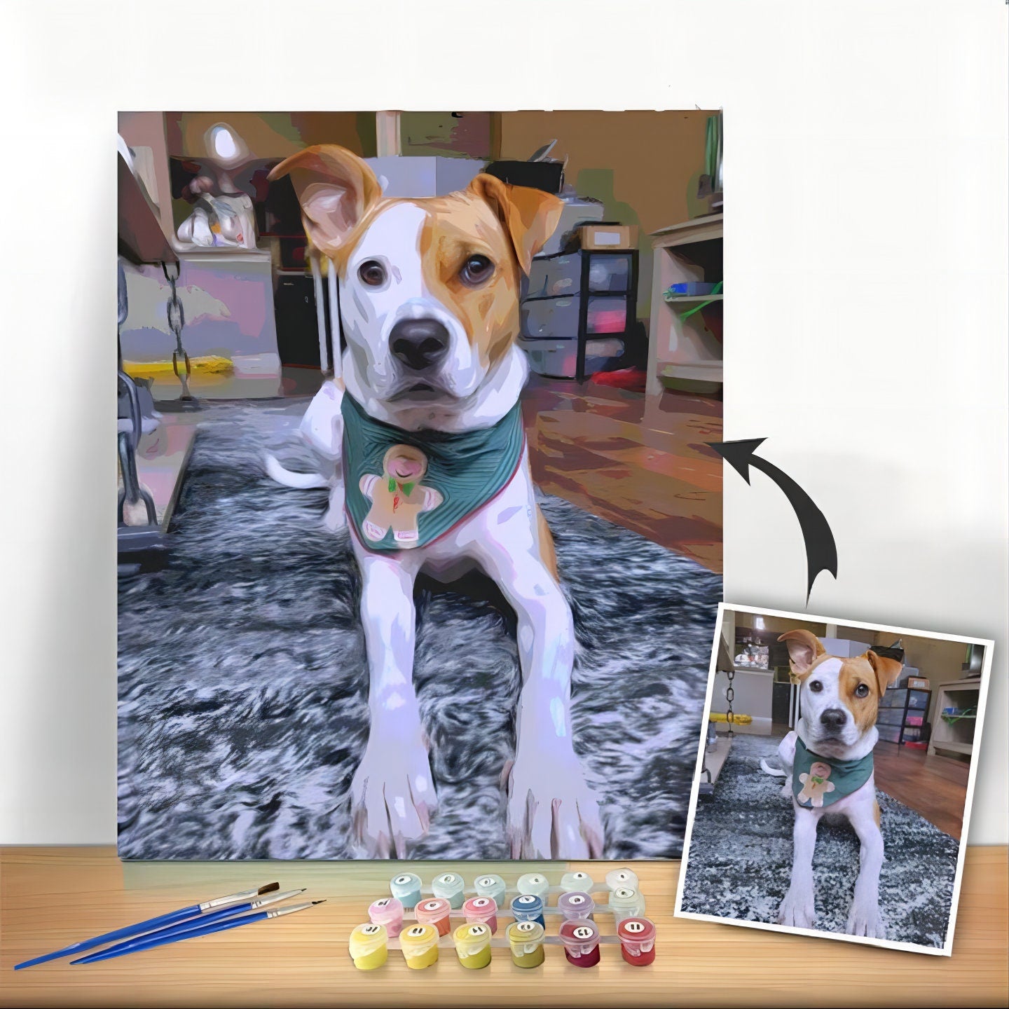 Selfie Paint Kit, Custom Paint by Numbers from Photo - DIY Painting Kit Personalized from Your Picture