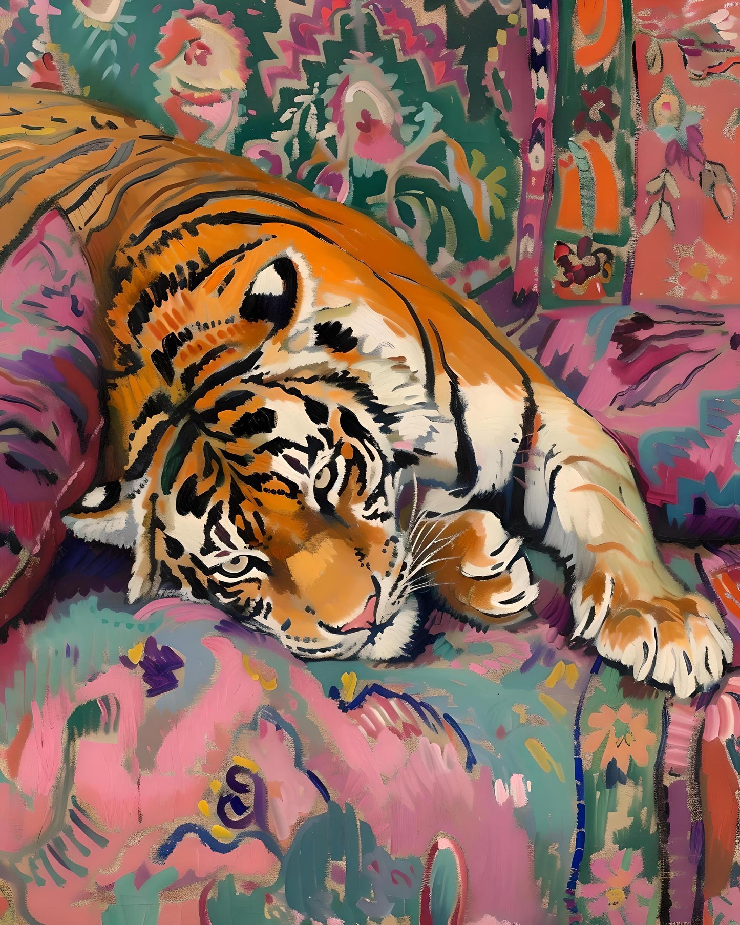 Tiger on Sofa - Animal