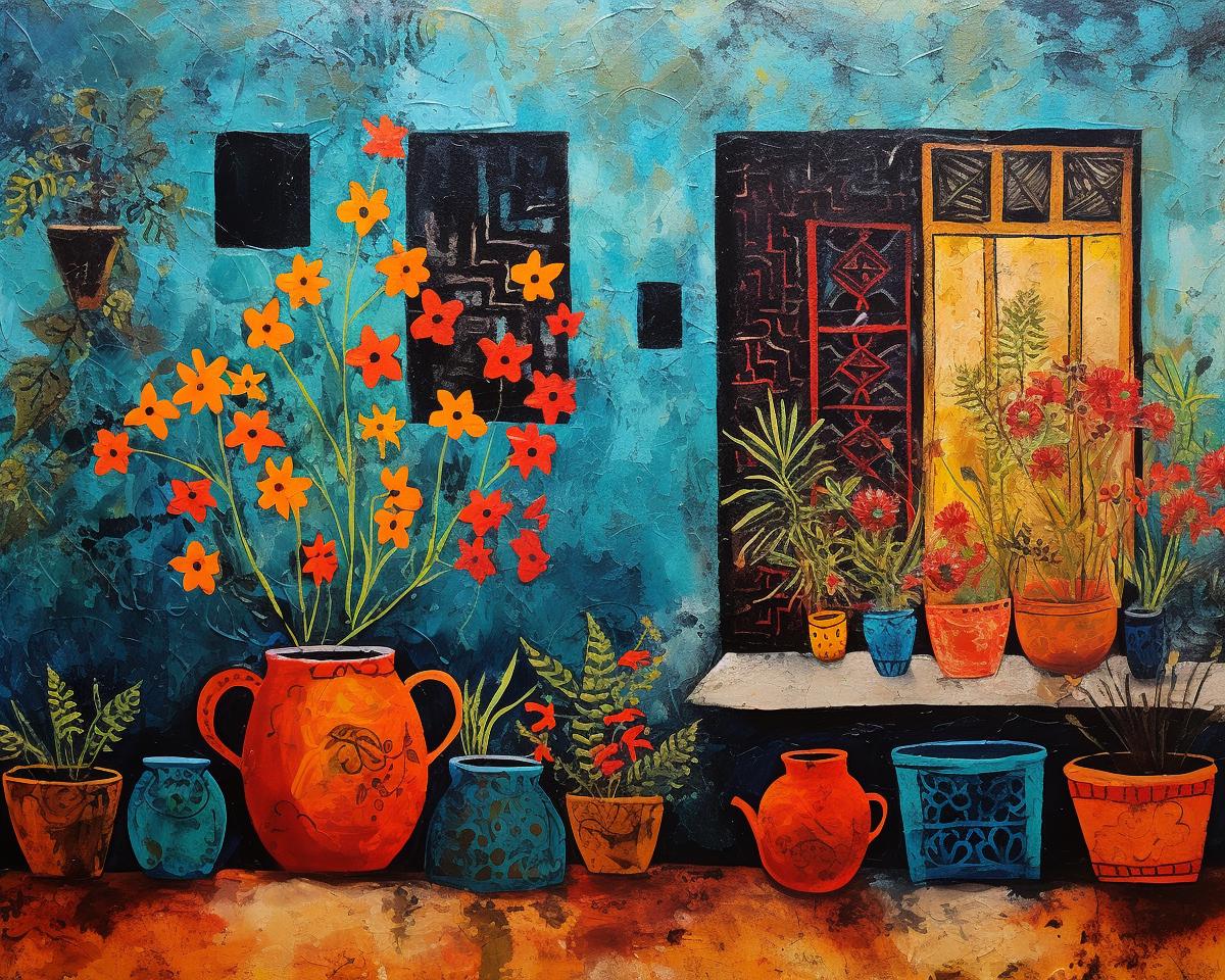 Artistry of flowers pots paint by numbers Kit, DIY painting, Acrylic Paint Kit, diy kit, Wildflower nature art, floral diy wall art