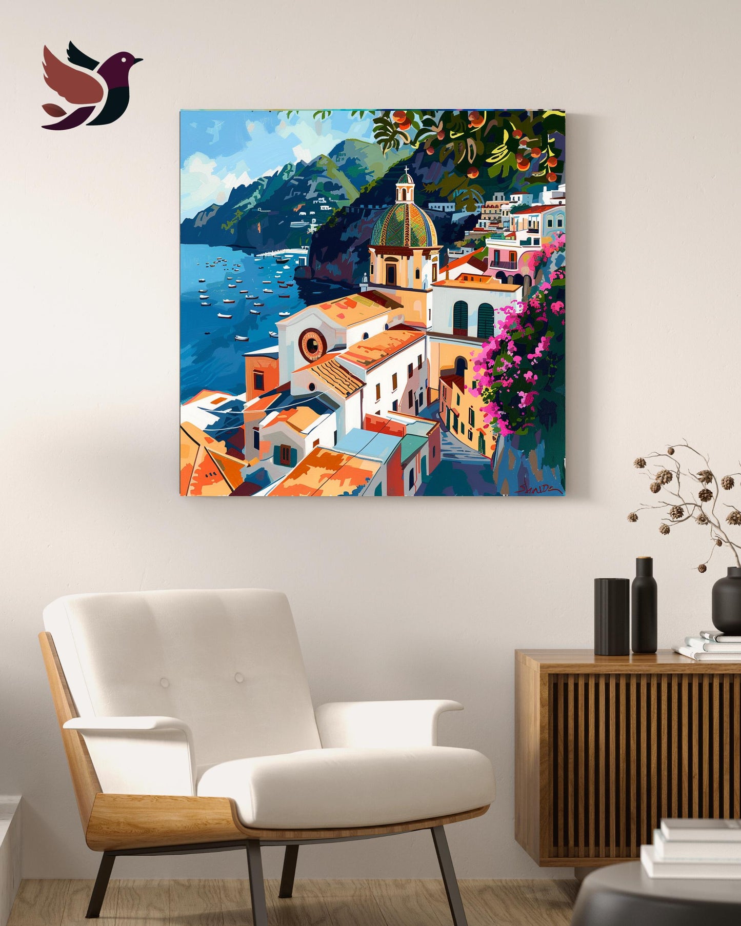 Amalfi Coast in Blue Italy