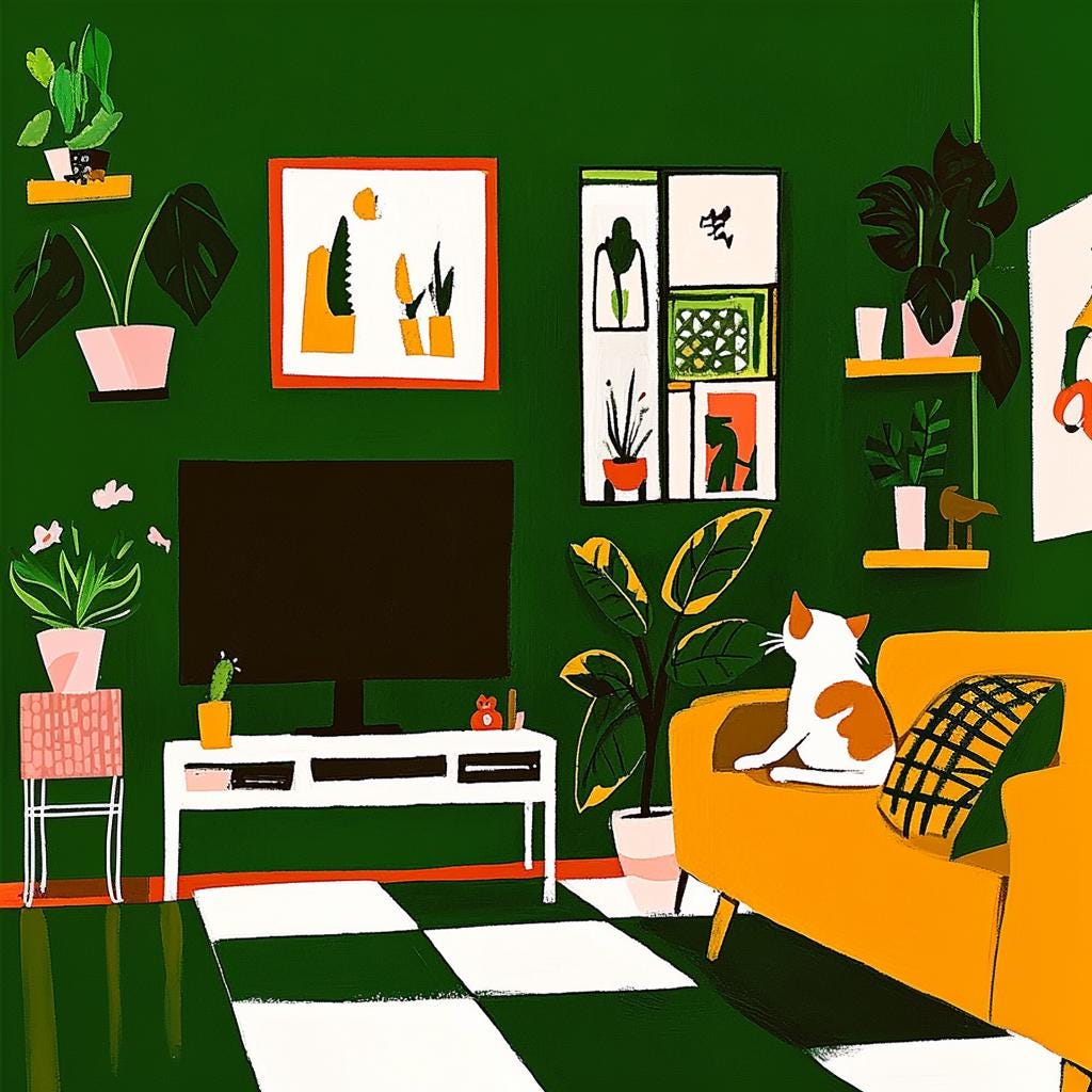 Cat sofa vibrant