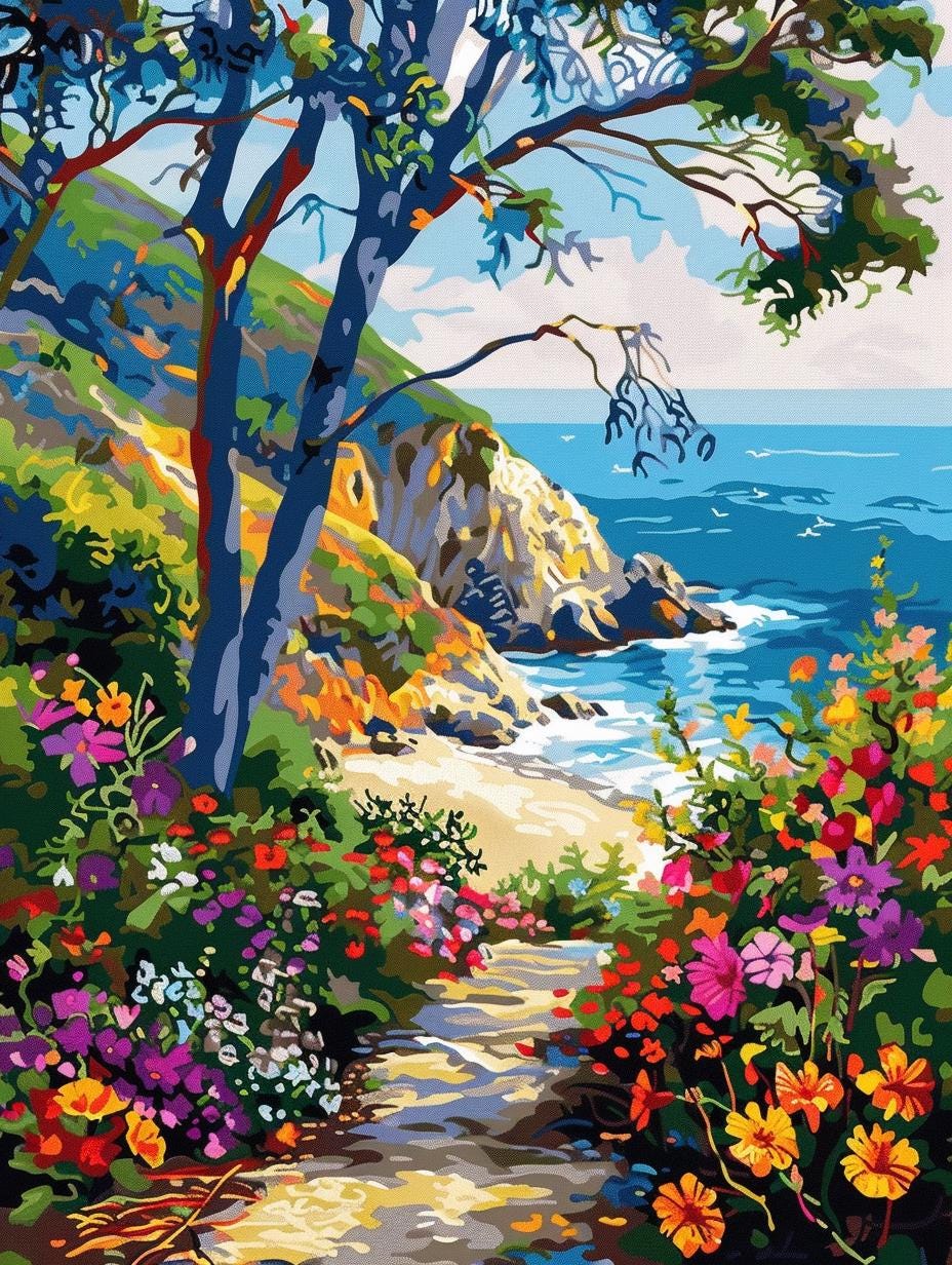 Mountain cliff flowers