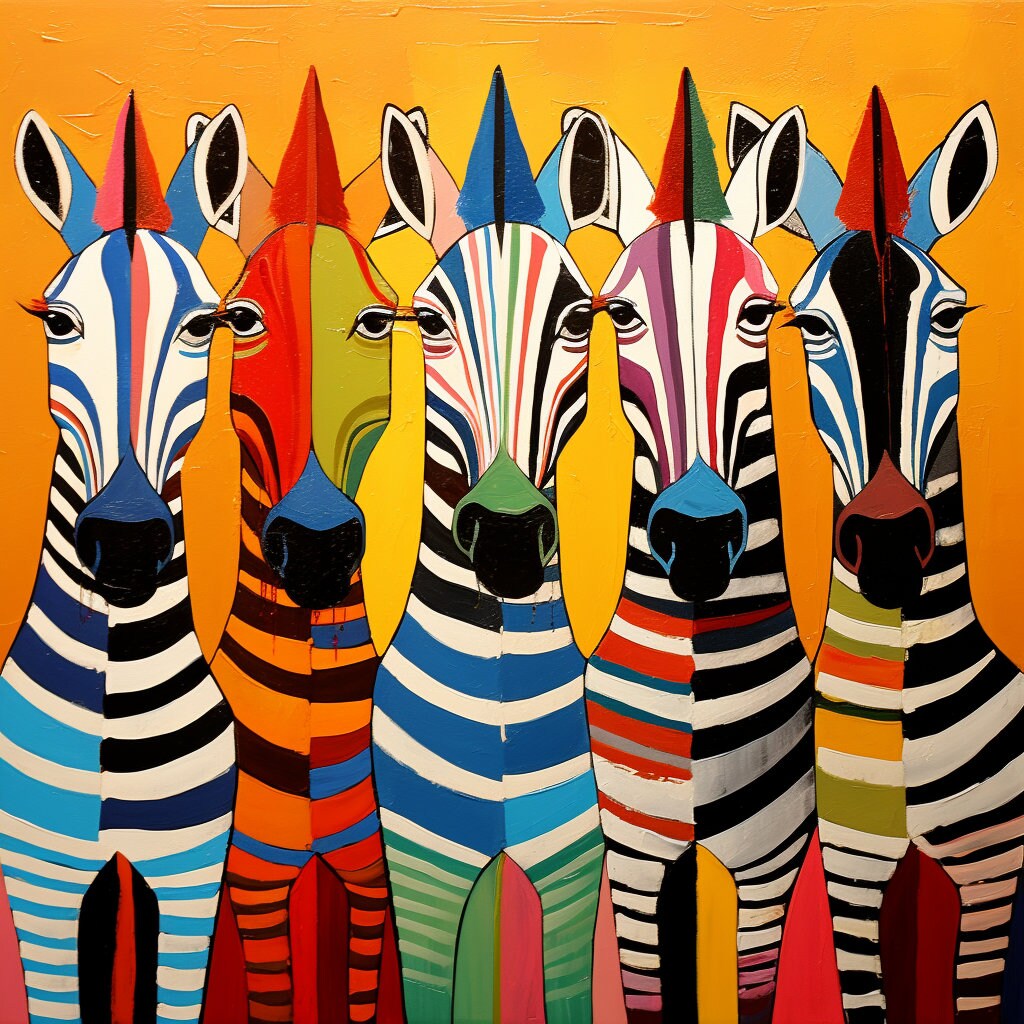 Zebra in Different Moods Animal