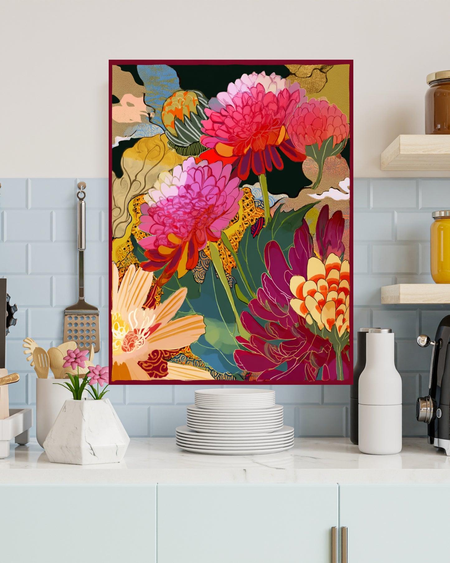 Diamond Painting Japanese Flowers