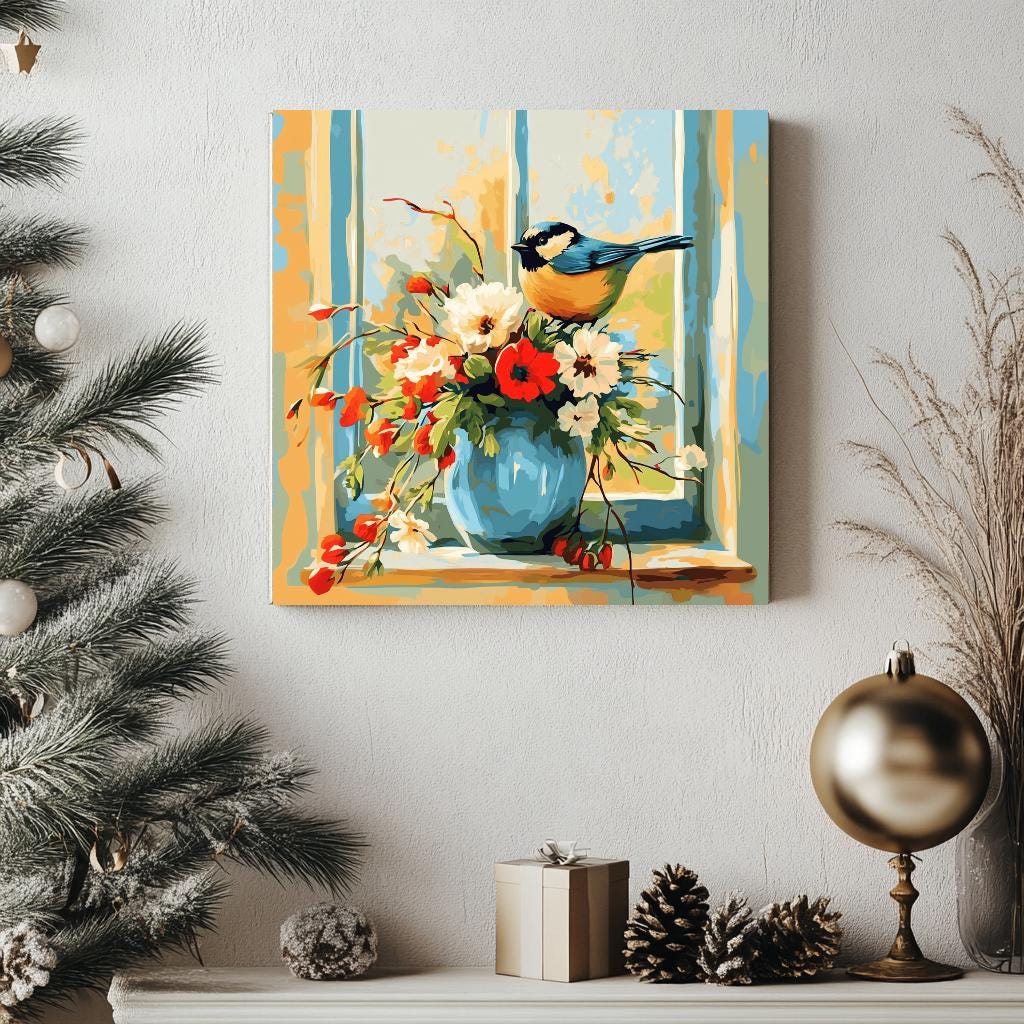 Bird Flower Vase