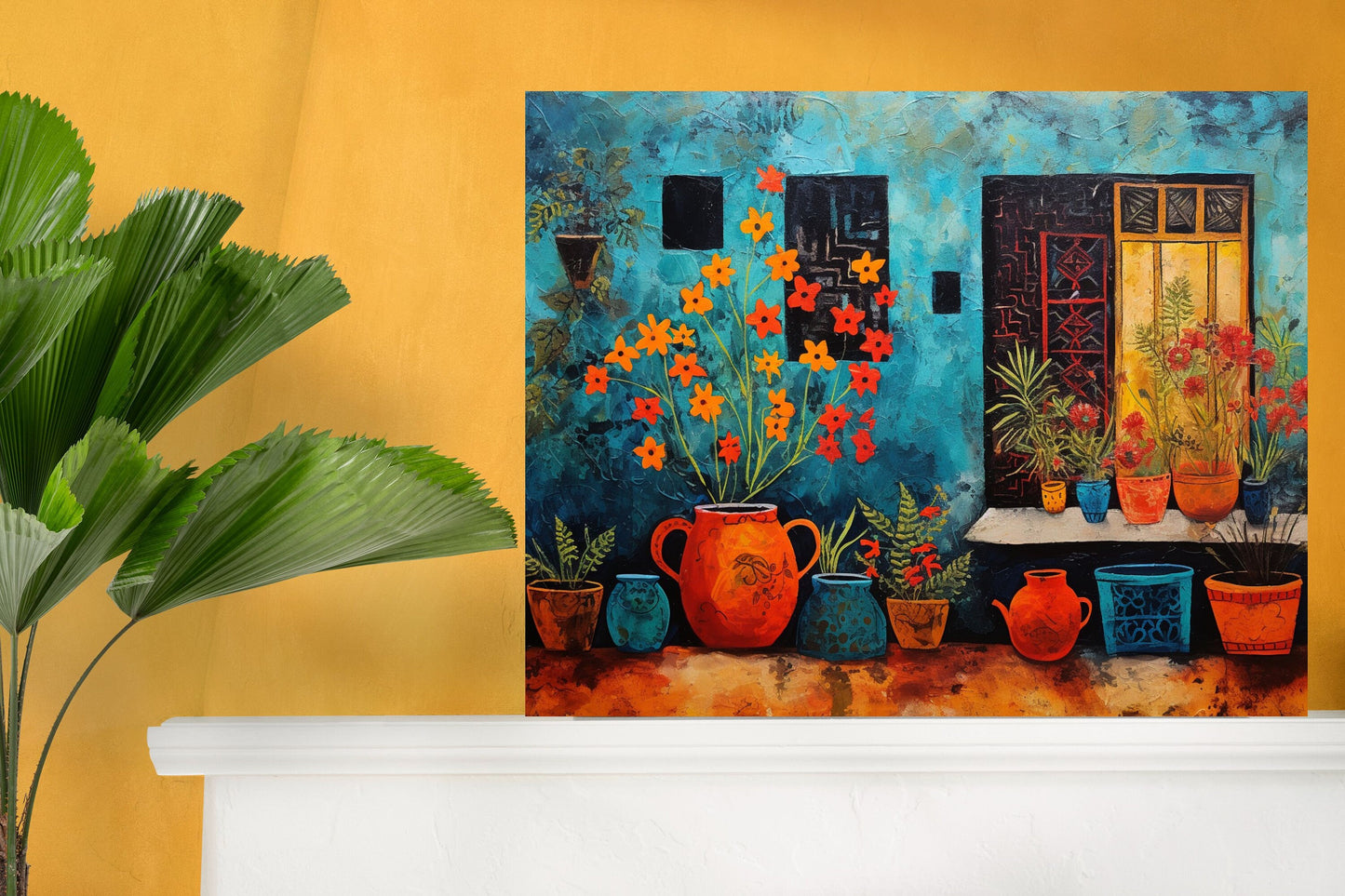 Artistry of flowers pots paint by numbers Kit, DIY painting, Acrylic Paint Kit, diy kit, Wildflower nature art, floral diy wall art