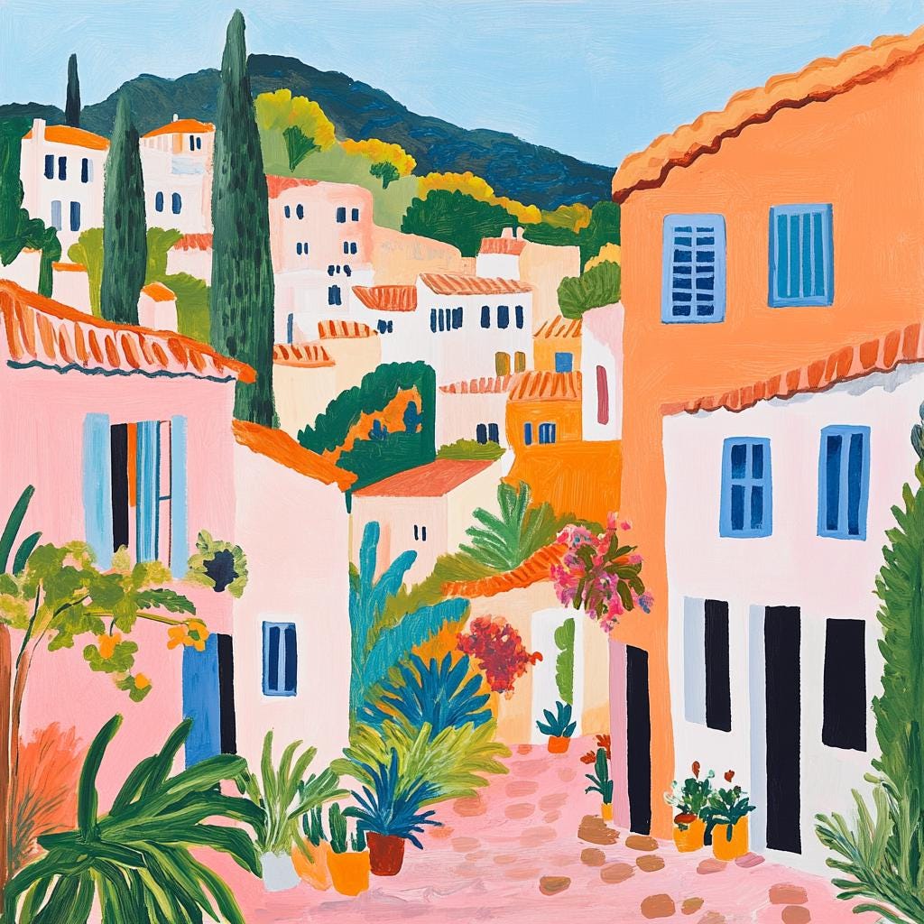 Greek Village Landscape