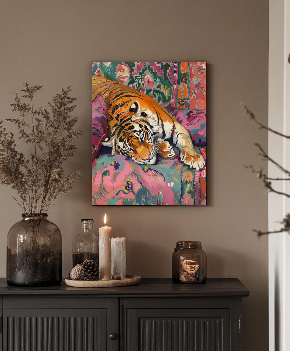 Tiger on Sofa - Animal