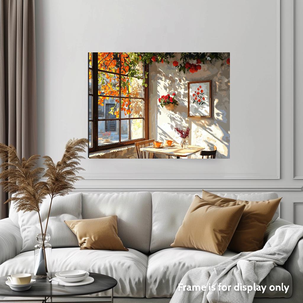 Cozy Morning Cafe European Landscape