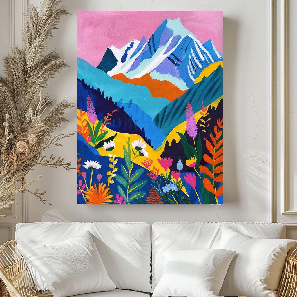Snow Mountain In Spring