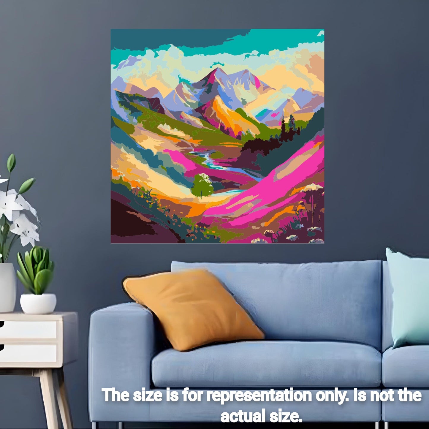 Mountain Paint by Numbers Rainbow Peru