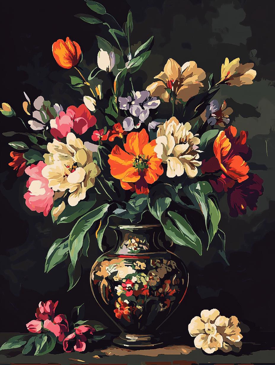 Flowers in a Vase Still Life