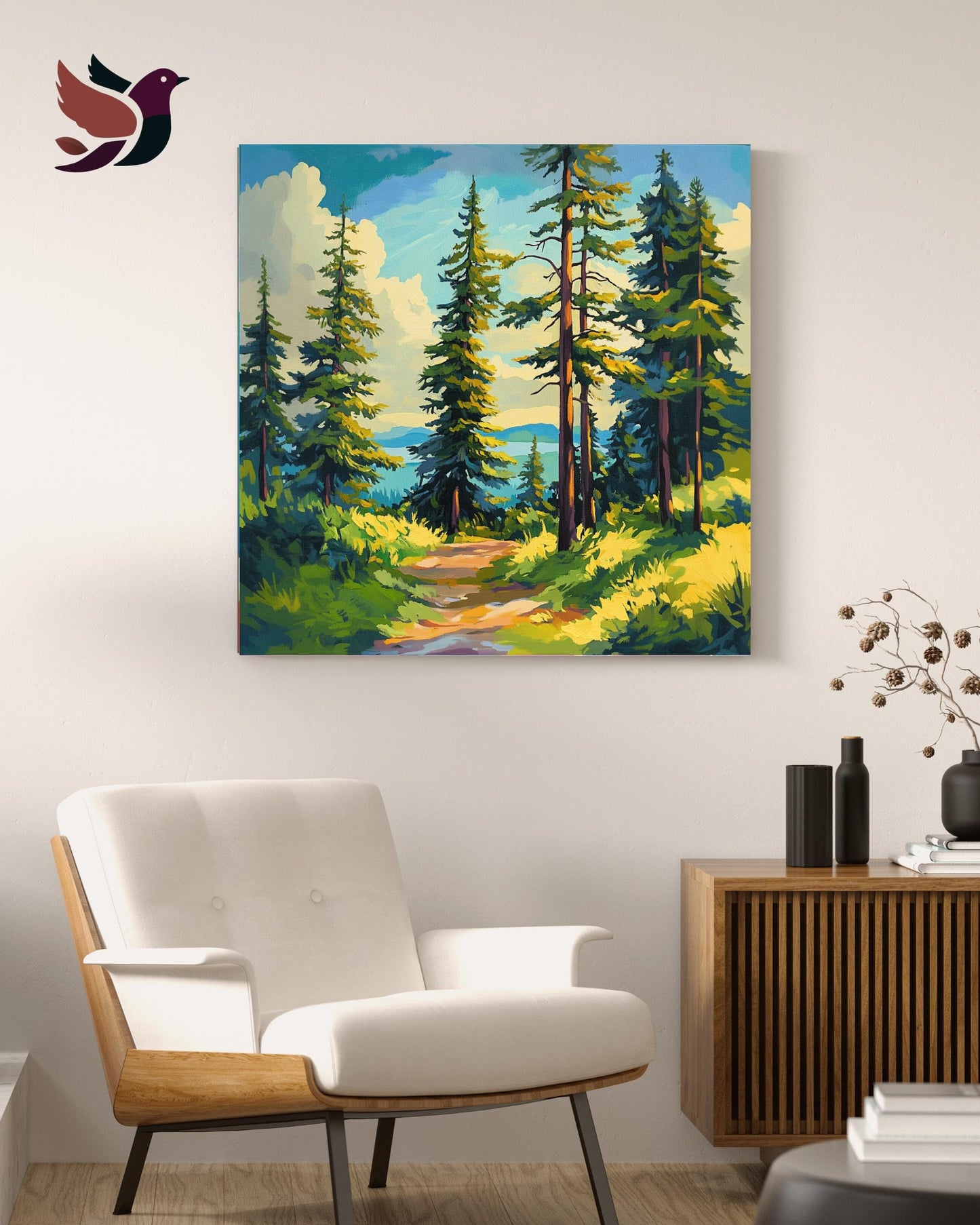 Evergreen Trees,Forest Vintage
