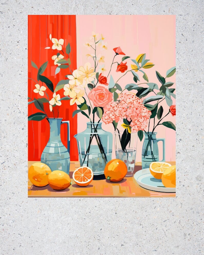 Modern Still life Flowers Vase
