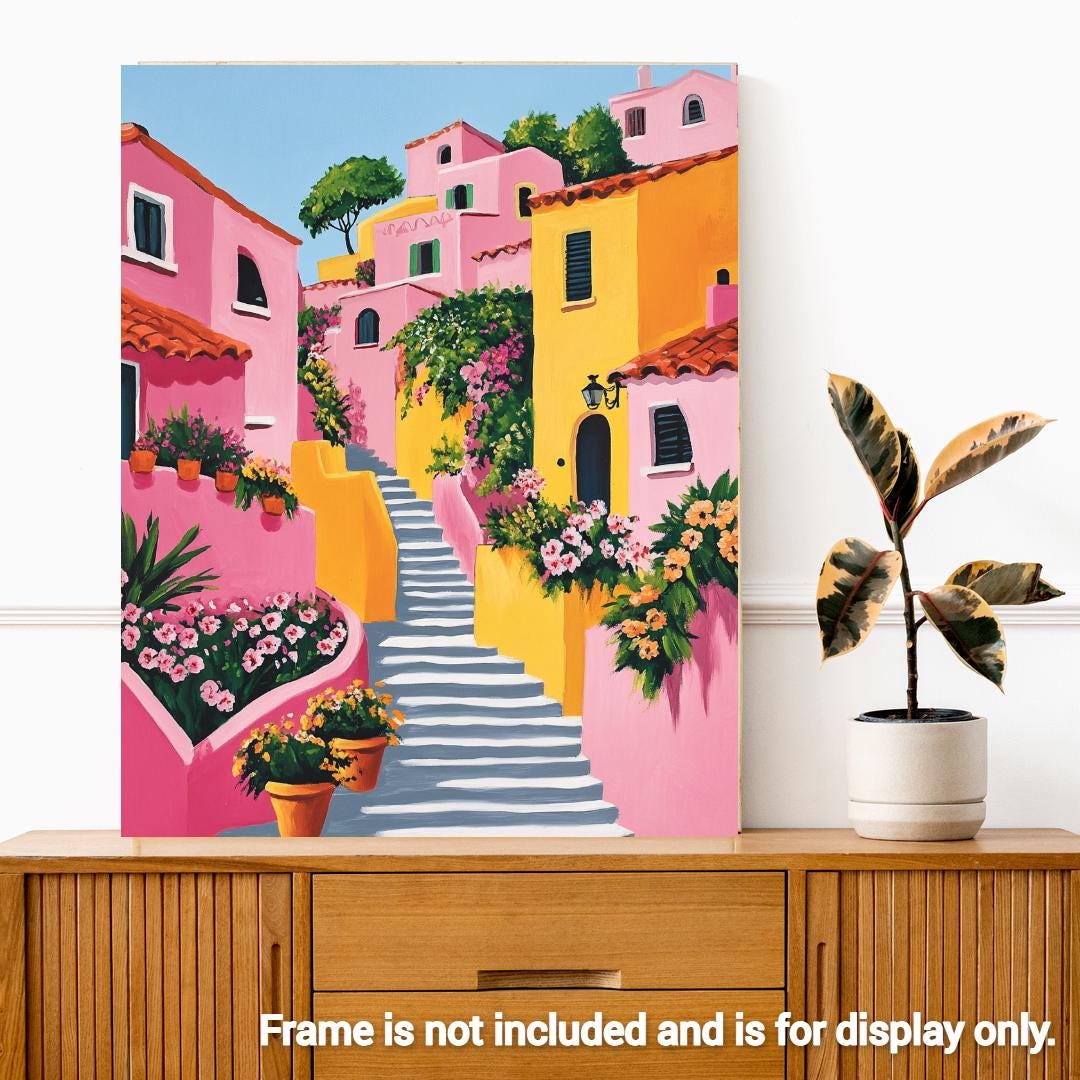 Minimalist Abstract art - Mediterranean landscape