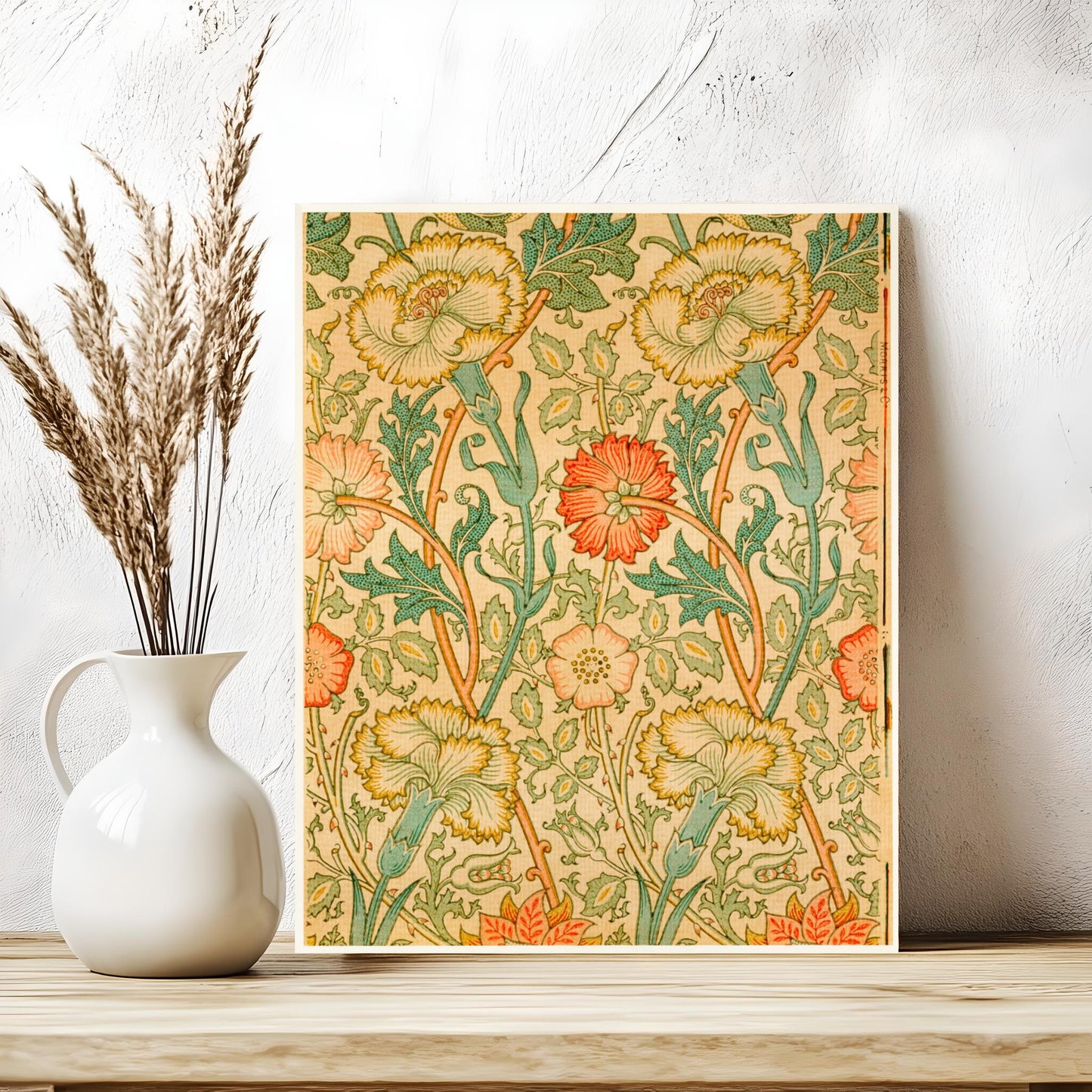 William Morris Pink Rose Paint By Numbers for adults