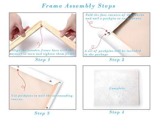 Step-by-step guide to assemble a DIY frame for your Painting Kit