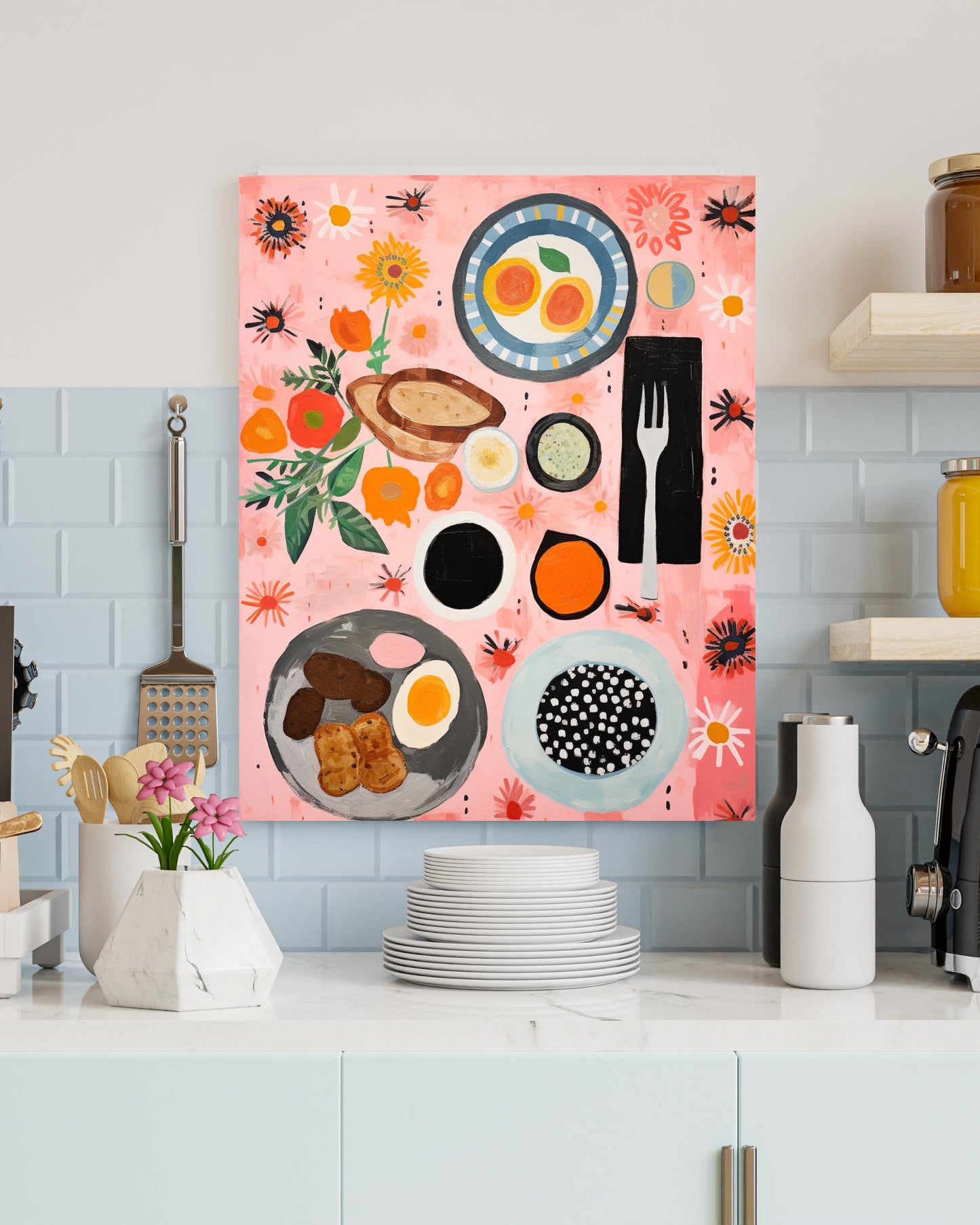 Breakfast Porridge Eggs Still Life