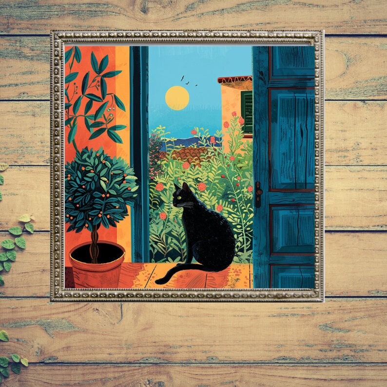 Black Cat on a Window