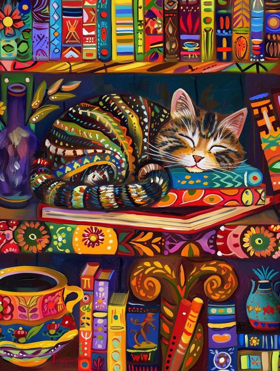 Literary Whiskers Cat