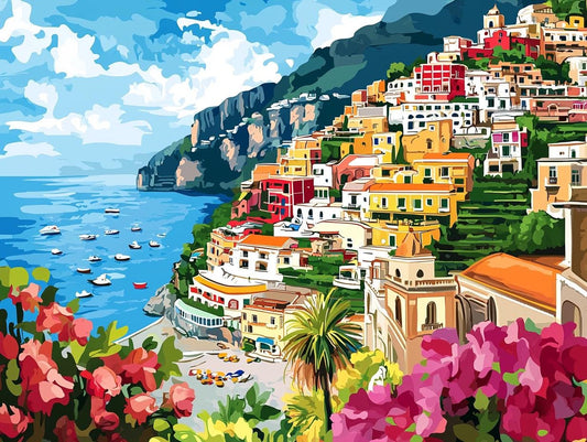 Amalfi Sunset Landscape