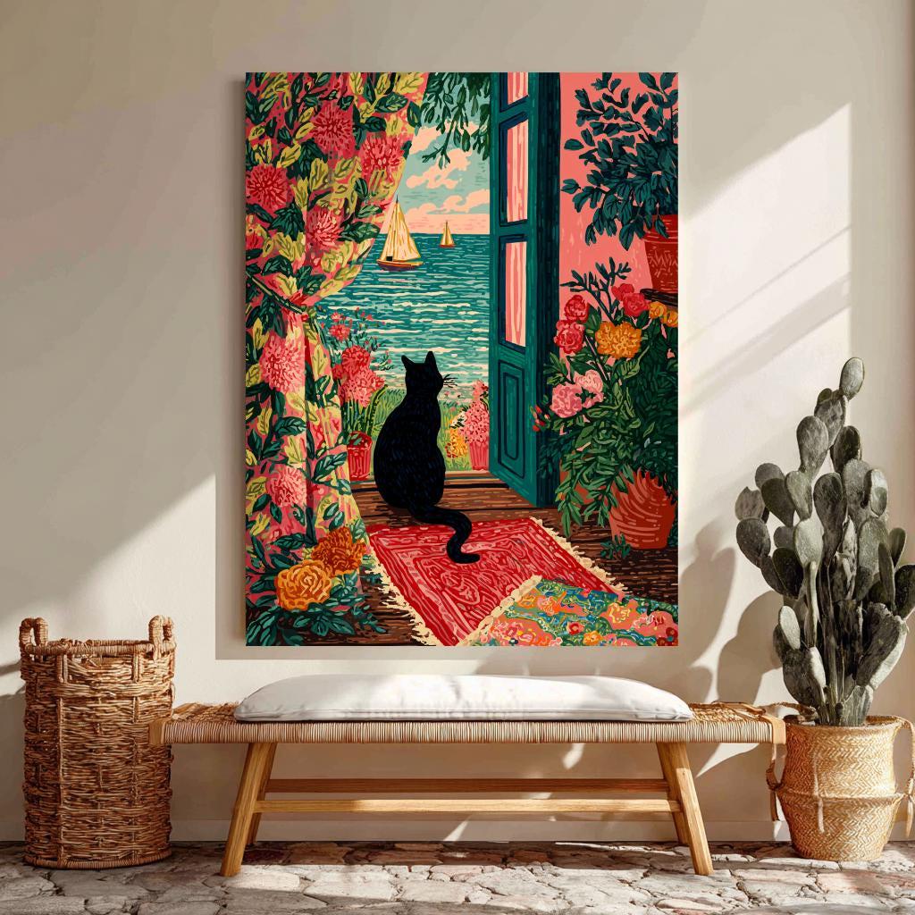 Cat vintage house