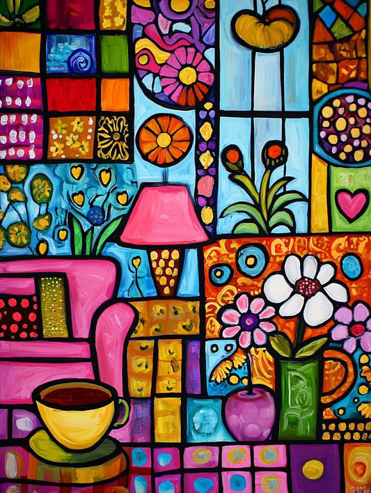 Luminous Diamond Painting Kit: Vibrant Acrylic DIY Craft, Wall Art