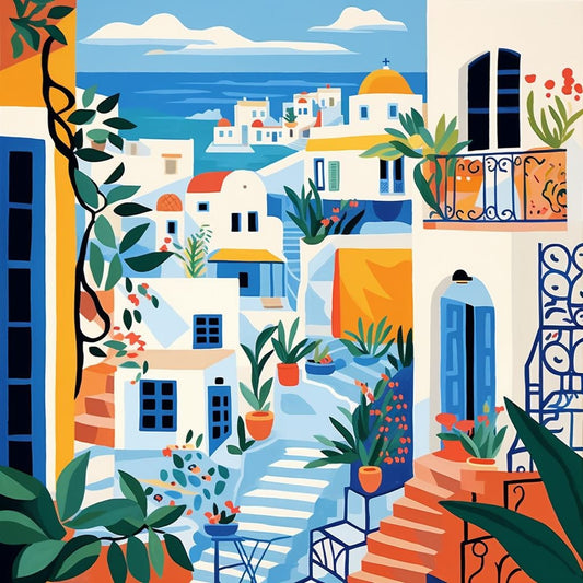 Santorini Greece | Minimalist Landscape