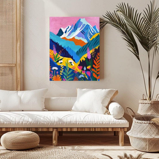 Snow Mountain In Spring