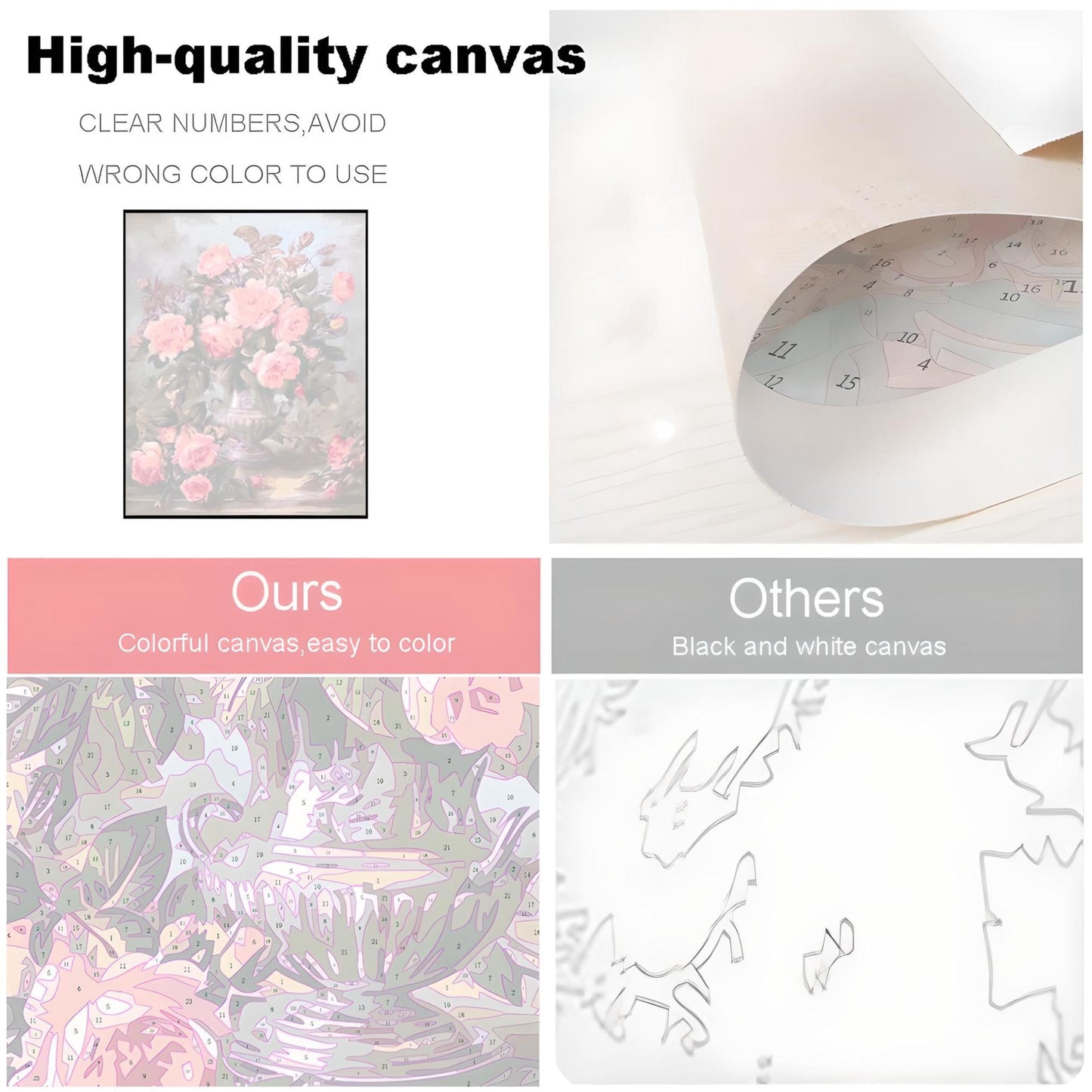 four different types of wallpaper with different colors