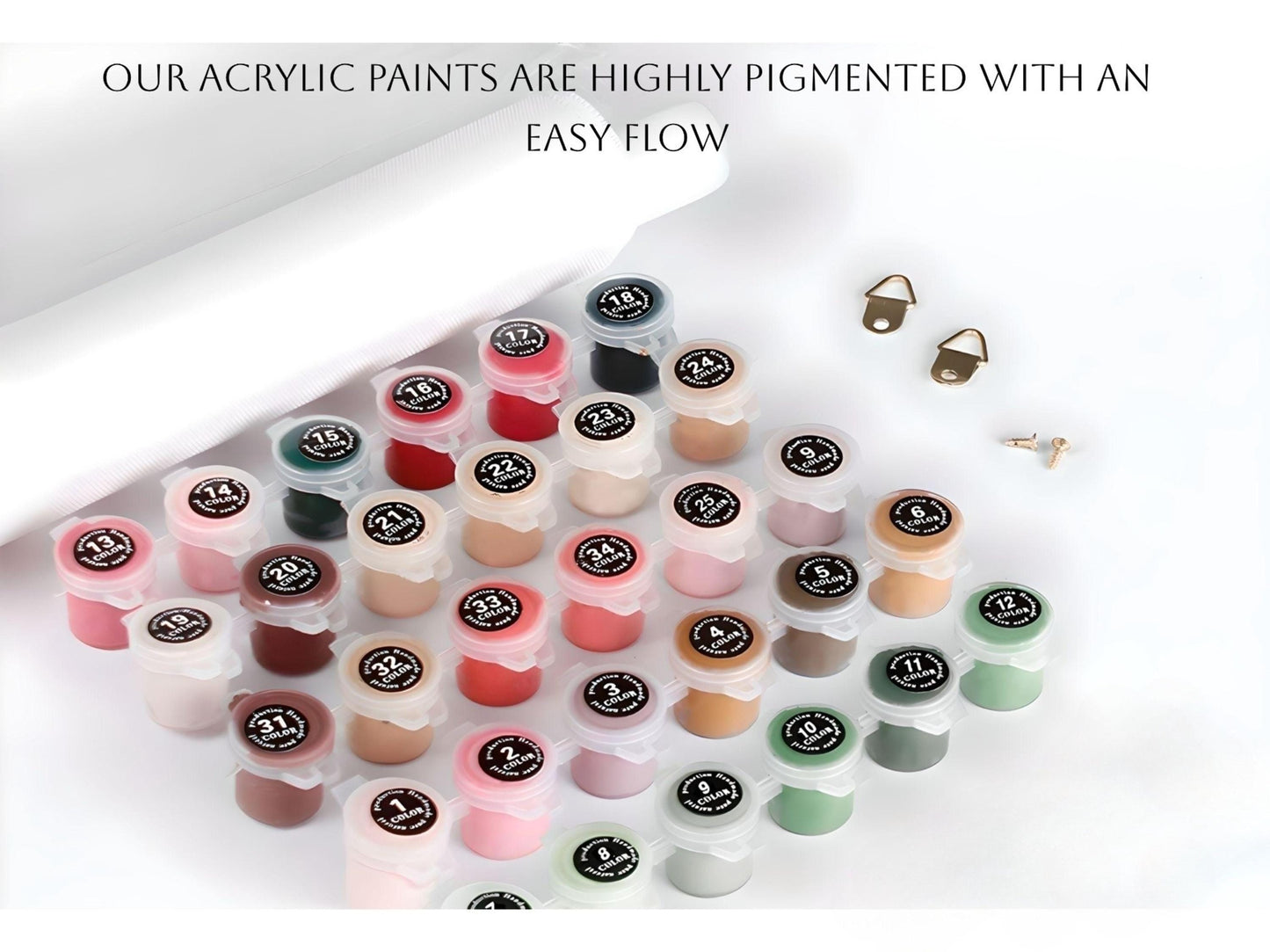 Paint By Numbers Kit – Beginner Painting Kit With Large Sections | Easy Acrylic Set