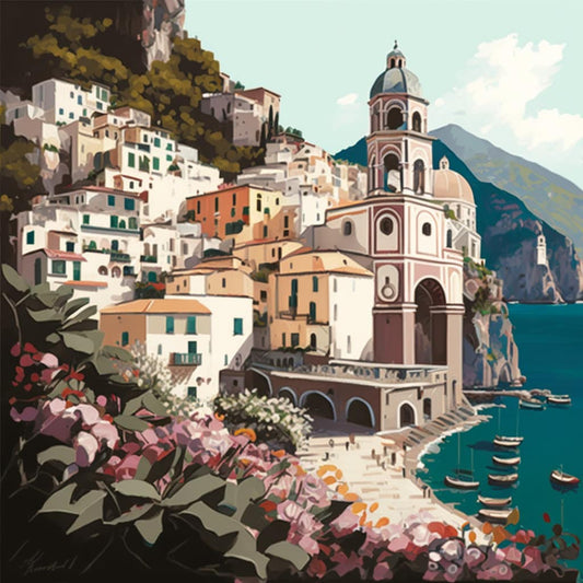 Amalfi Coast Italy Scene
