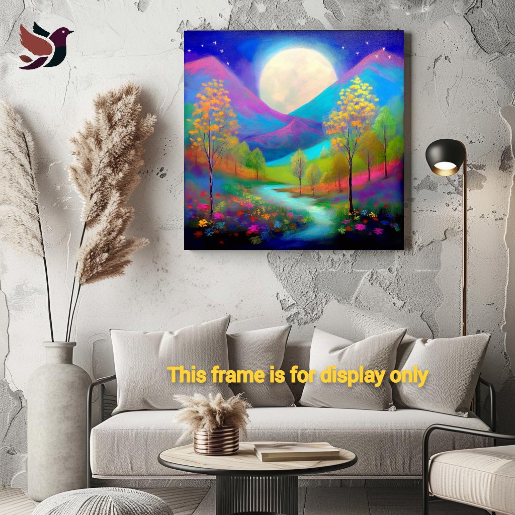Super Moon Night Sky - Rainbow Mountains