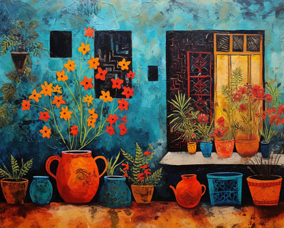 Artistry of flowers pots