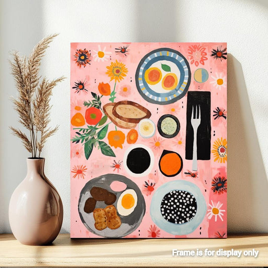 Breakfast Porridge Eggs Still Life