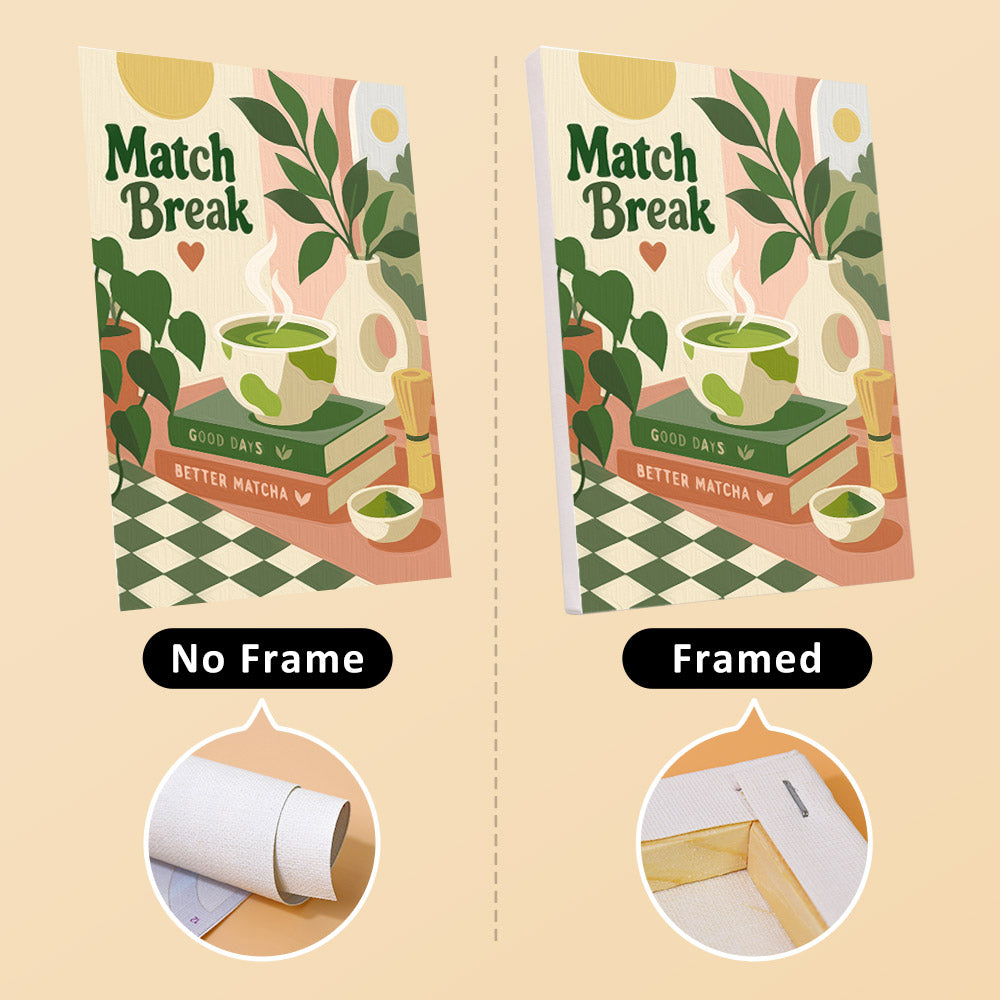 The image is a comparison between a framed and a framed version of a book cover. The framed version has a white frame, while the non-framed version does not have a frame.