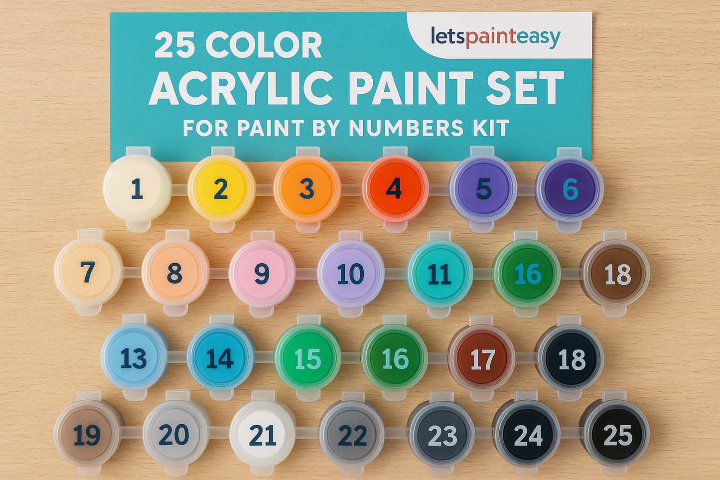 1 Extra Acrylic Paint set for your chosen Paint By Numbers Pack