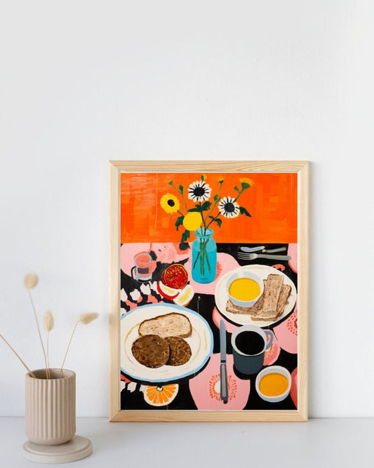 Toast Patty and Coffee Still life