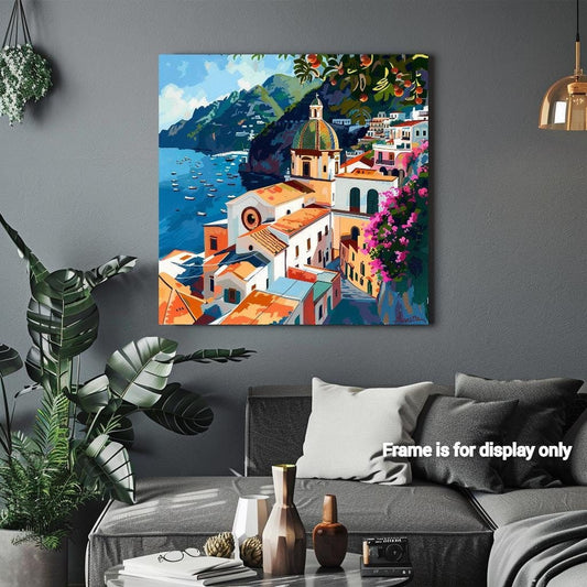 Amalfi Coast in Blue Italy