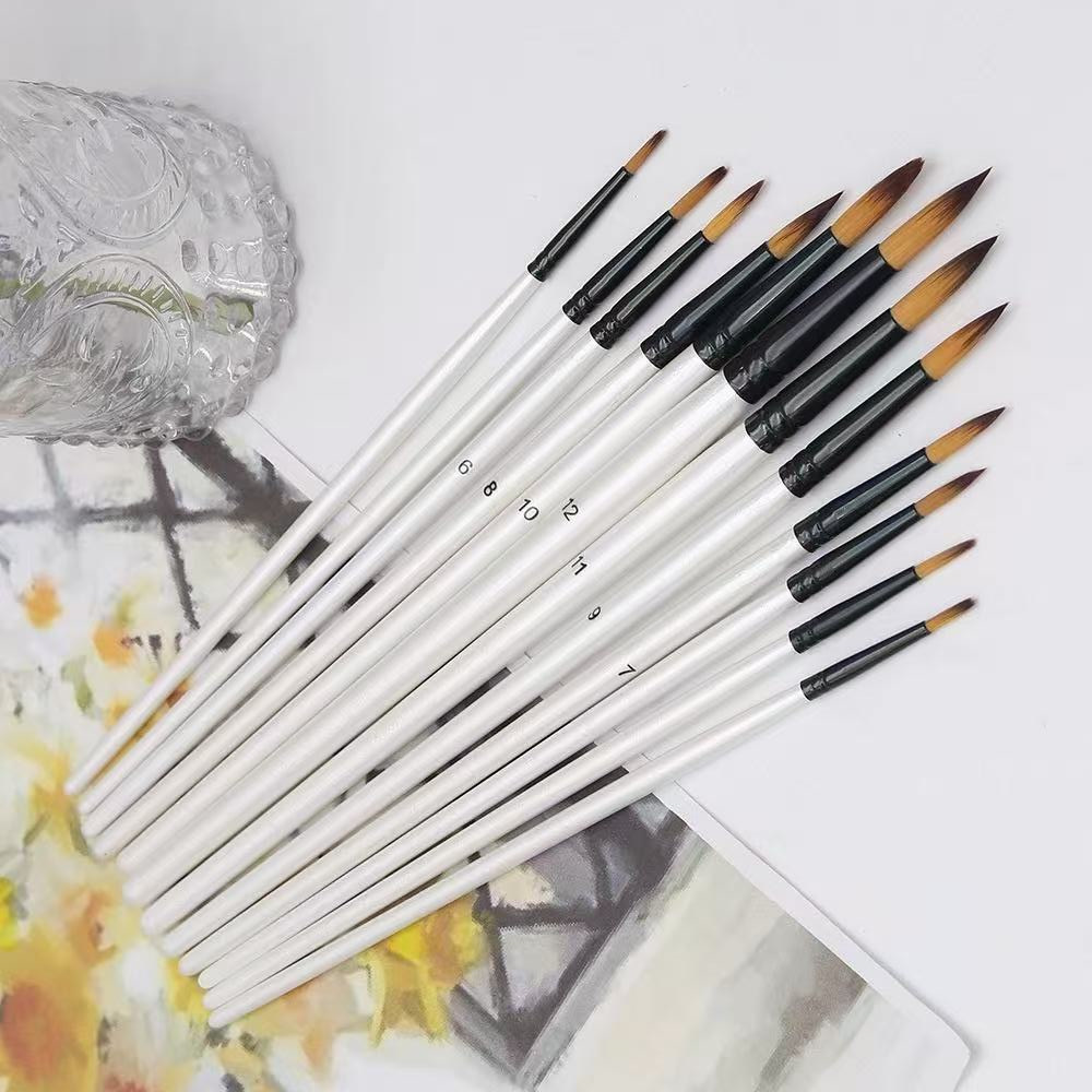 12-Pack Paint Brush Set