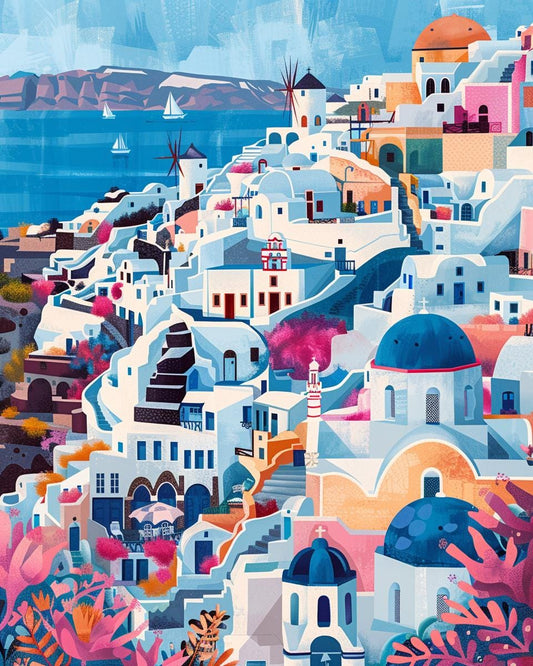 Santorini Greece,Mediterranean Landscape