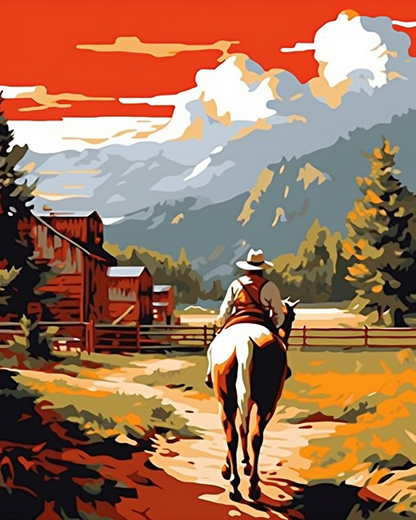 Desert Art Desert Rose Cowboy Vintage