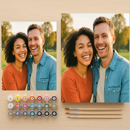 Selfie Paint Kit, Custom Paint by Numbers from Photo - DIY Painting Kit Personalized from Your Picture
