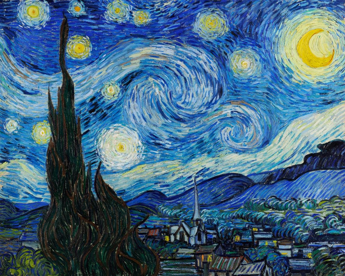 Paint by numbers The Starry Night (1889). Vincent Van Gogh Famous painting